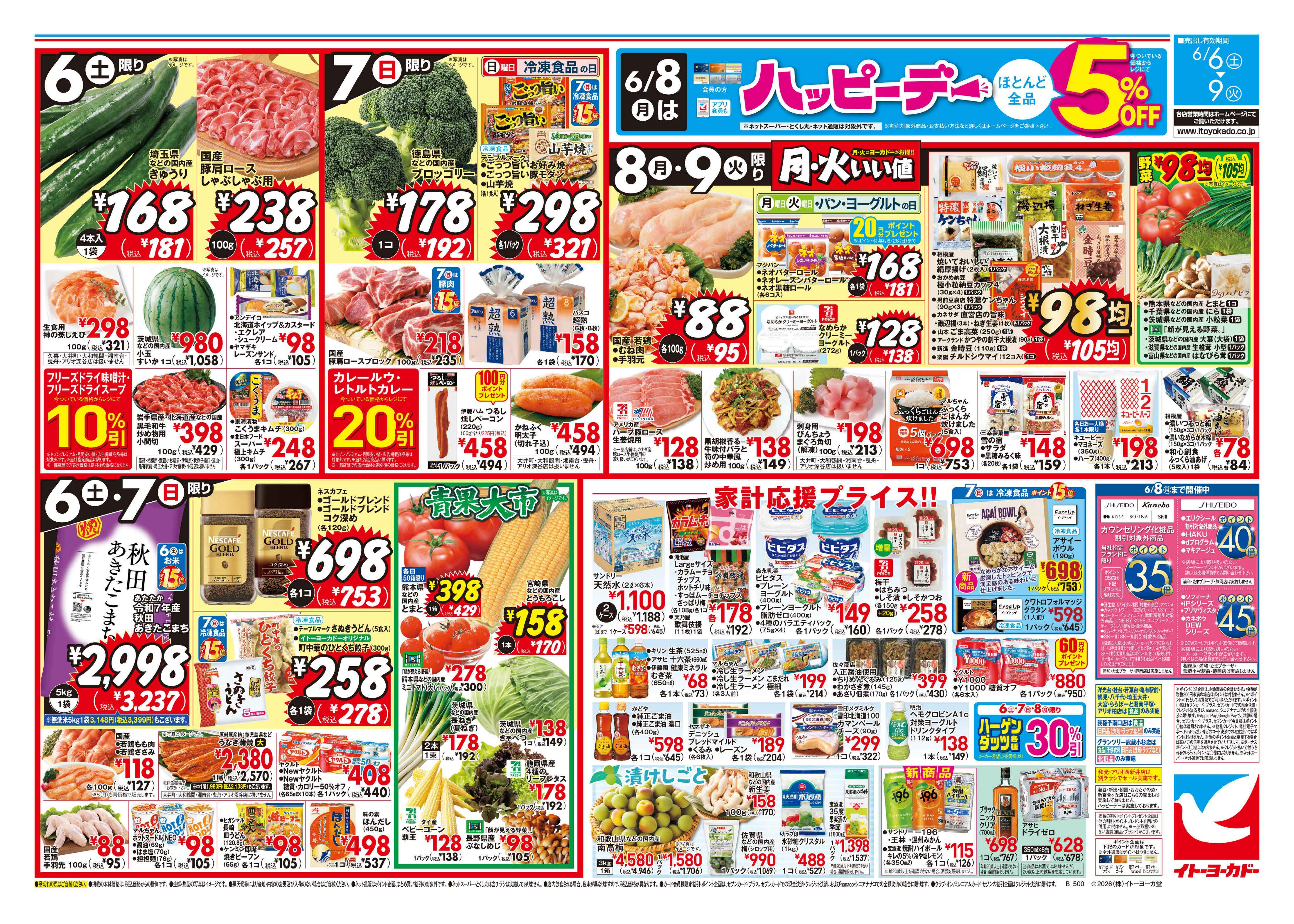 イトーヨーカドー 南大沢店 6/6(土)〜6/9(火)　ハトの大感謝祭　