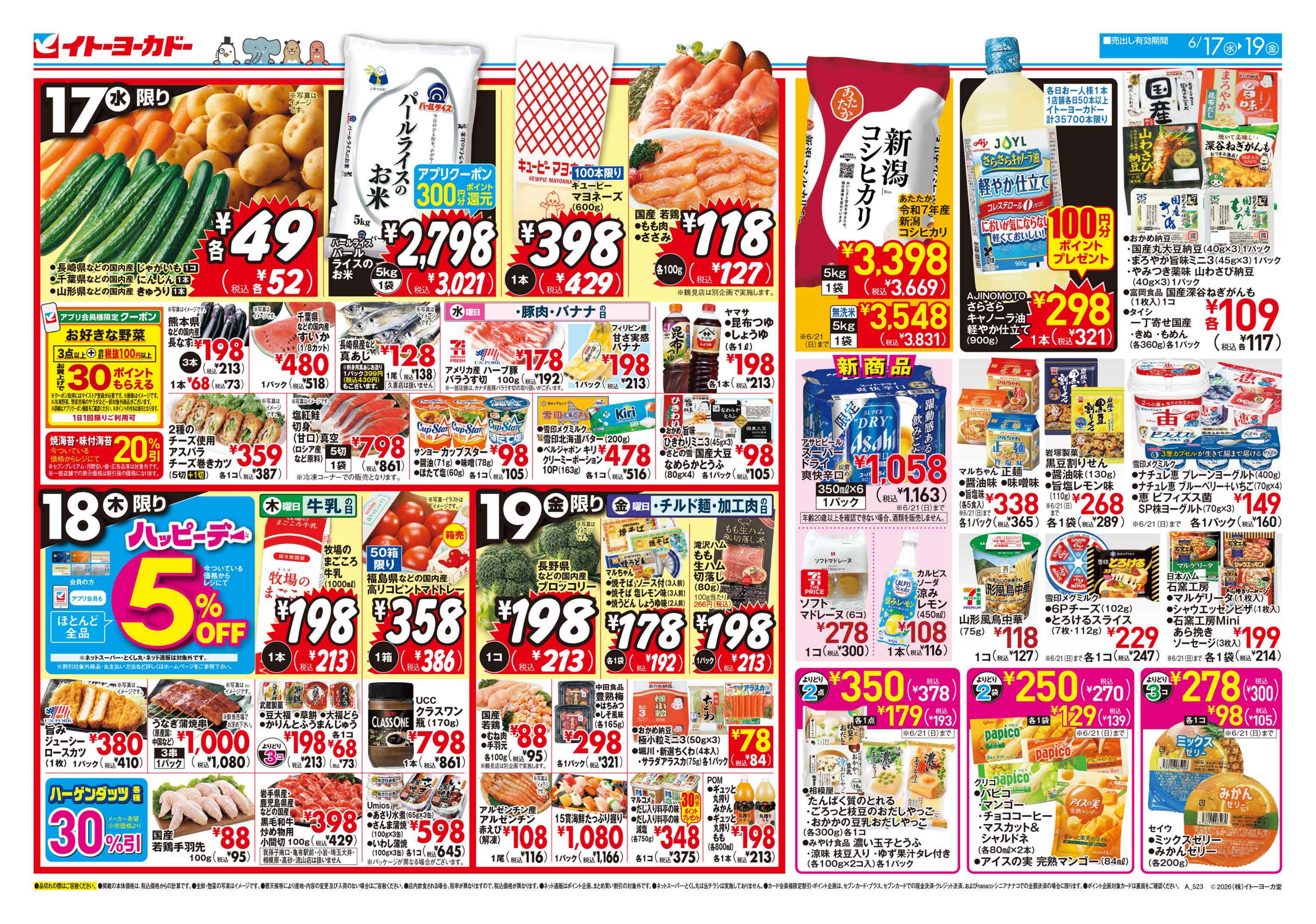 イトーヨーカドー 食品館埼玉大井店 6/17(水)〜6/19(金)　月中のお買得!!のチラシ